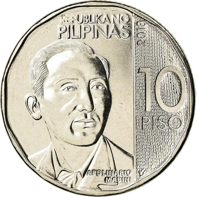Bara idag | Filippinerna 10 Piso Ny Apolinario Mabini Mynt KM303 2017 - 2019