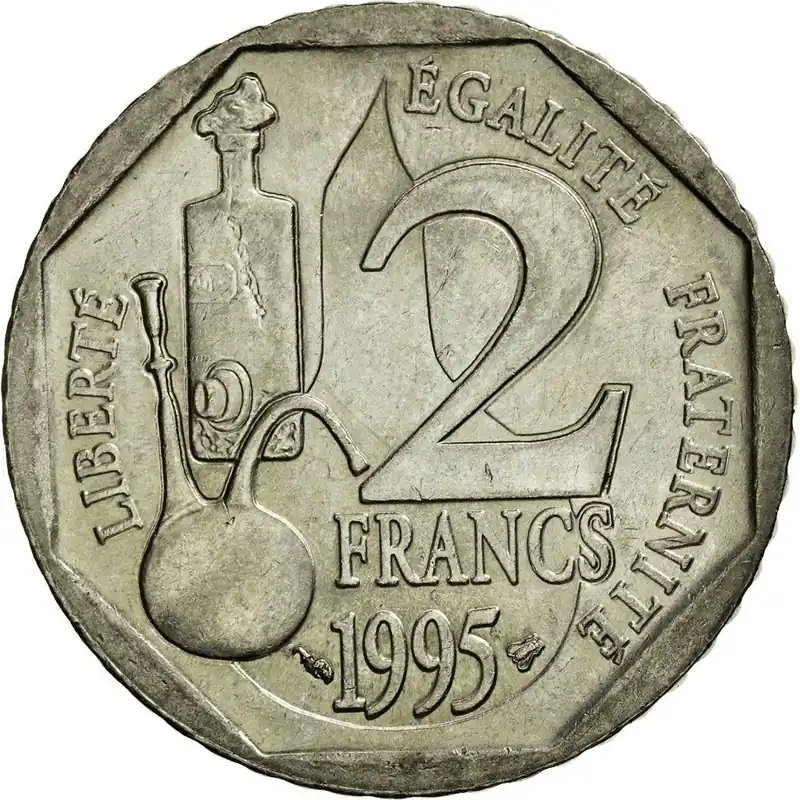 Riktigt fynd - Fransk mynt 2 franc Louis Pasteur KM1119 Frankrike 1995