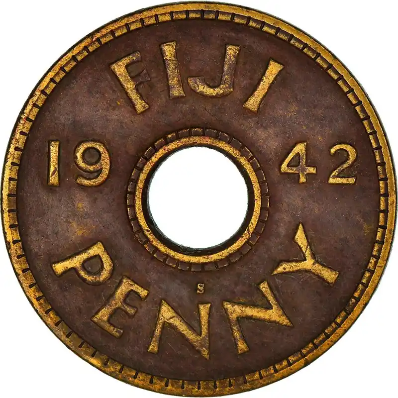 Fiji 1 Penny Mynt George VI KM7a 1942 - 1943 - Nyhet hos oss