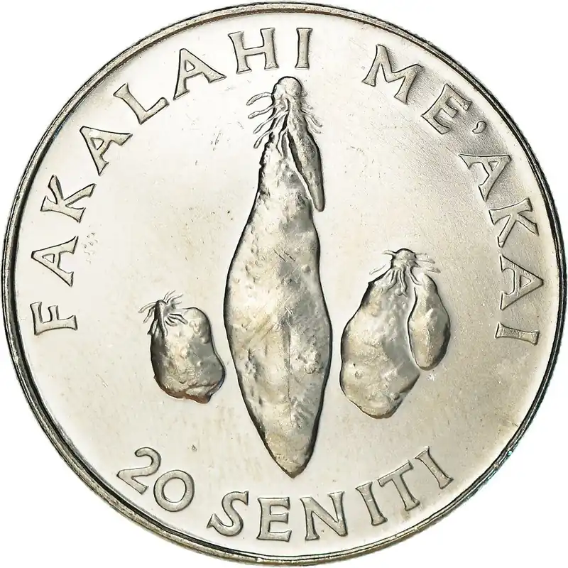 I lager - Tonga 20 Seniti Mynt Kung Tupou IV Yam FAO KM 70a 2002 - 2005