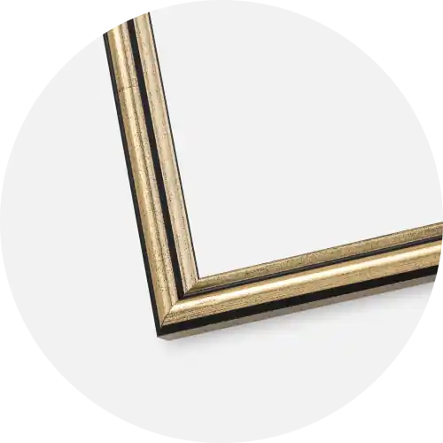 Fabrikspris | Ram Horndal Guld 15x20 cm - Passepartout Vit 11x15 cm