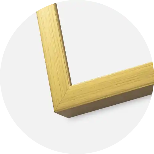 Topprodukt - Ram Falun Guld 50x70 cm - Passepartout Vit 42x59,4 cm (A2)
