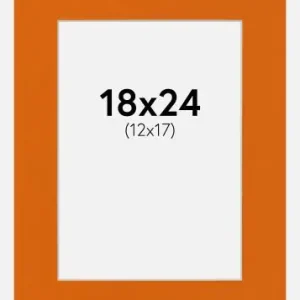 Passepartout Blaze Orange (Vit kärna) 18x24 cm (12x17) | Nyhet hos oss