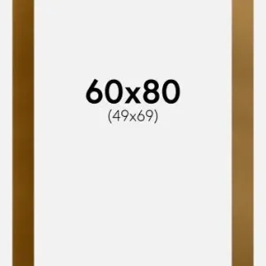 Premium | Passepartout Gold Rush Metal (Vit kärna) 60x80 cm (49x69)