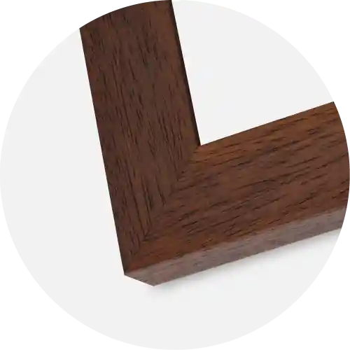 Riktigt fynd | Ram Juno Teak 50x70 cm - Passepartout Vit 40x60 cm