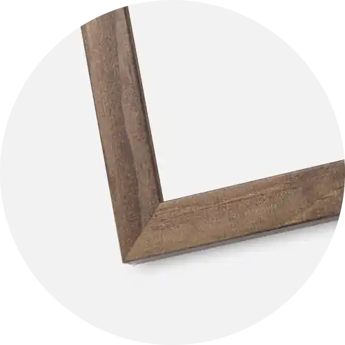 Ram Stilren Glas Valnöt 70x100 cm - Passepartout Vit 50x85 cm | Nyhet hos oss